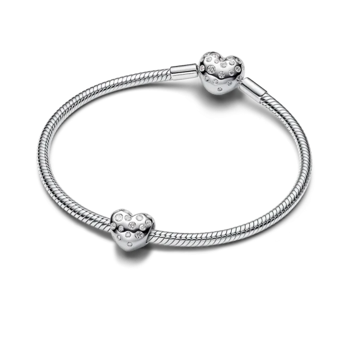 Pandora Sterling Silver Lab-grown Diamond Heart Charm - Image 4