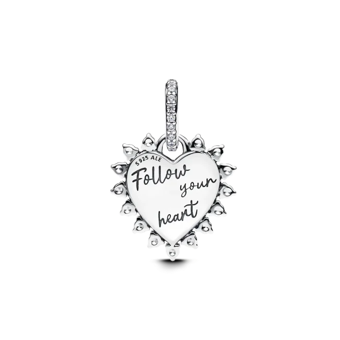 Spinnable Arrow Heart Dangle Charm - Image 5