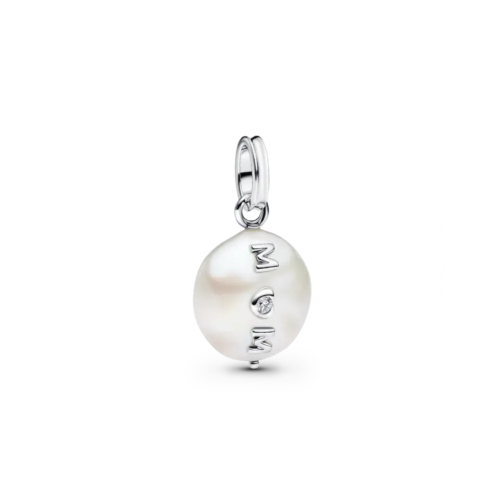 Treated Freshwater Cultured Baroque Pearl Mom Dangle Charm