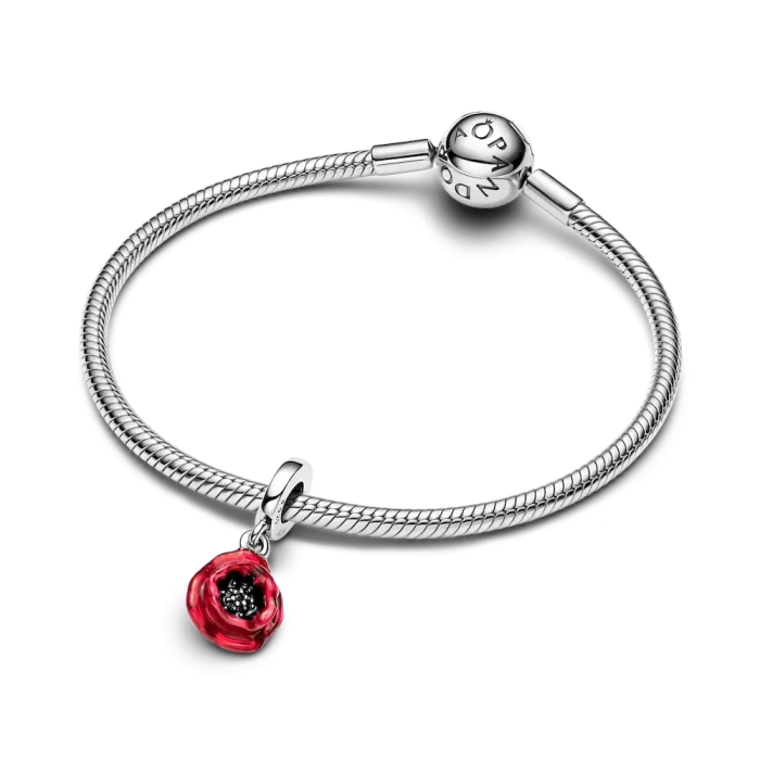 Red Flower Dangle Charm - Image 5