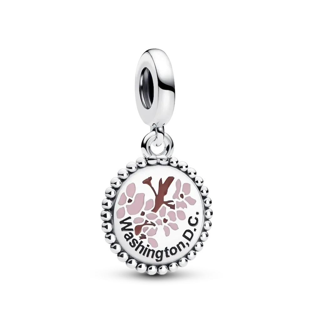 Washington D.C. Cherry Blossom Dangle Charm