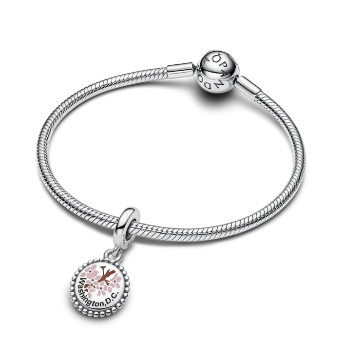 Washington D.C. Cherry Blossom Dangle Charm - Image 2