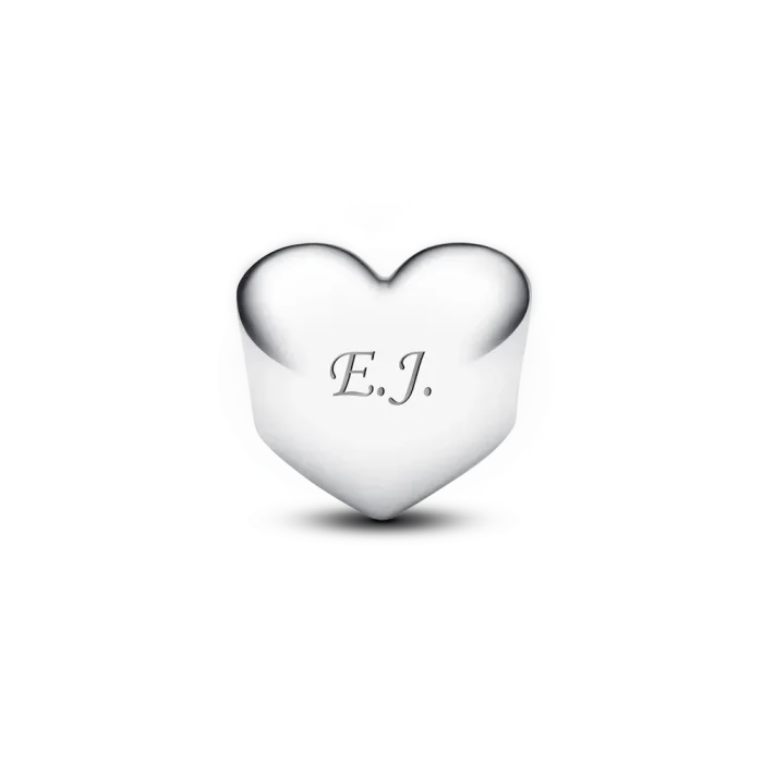 Engravable Red Stone Heart Charm - Image 5