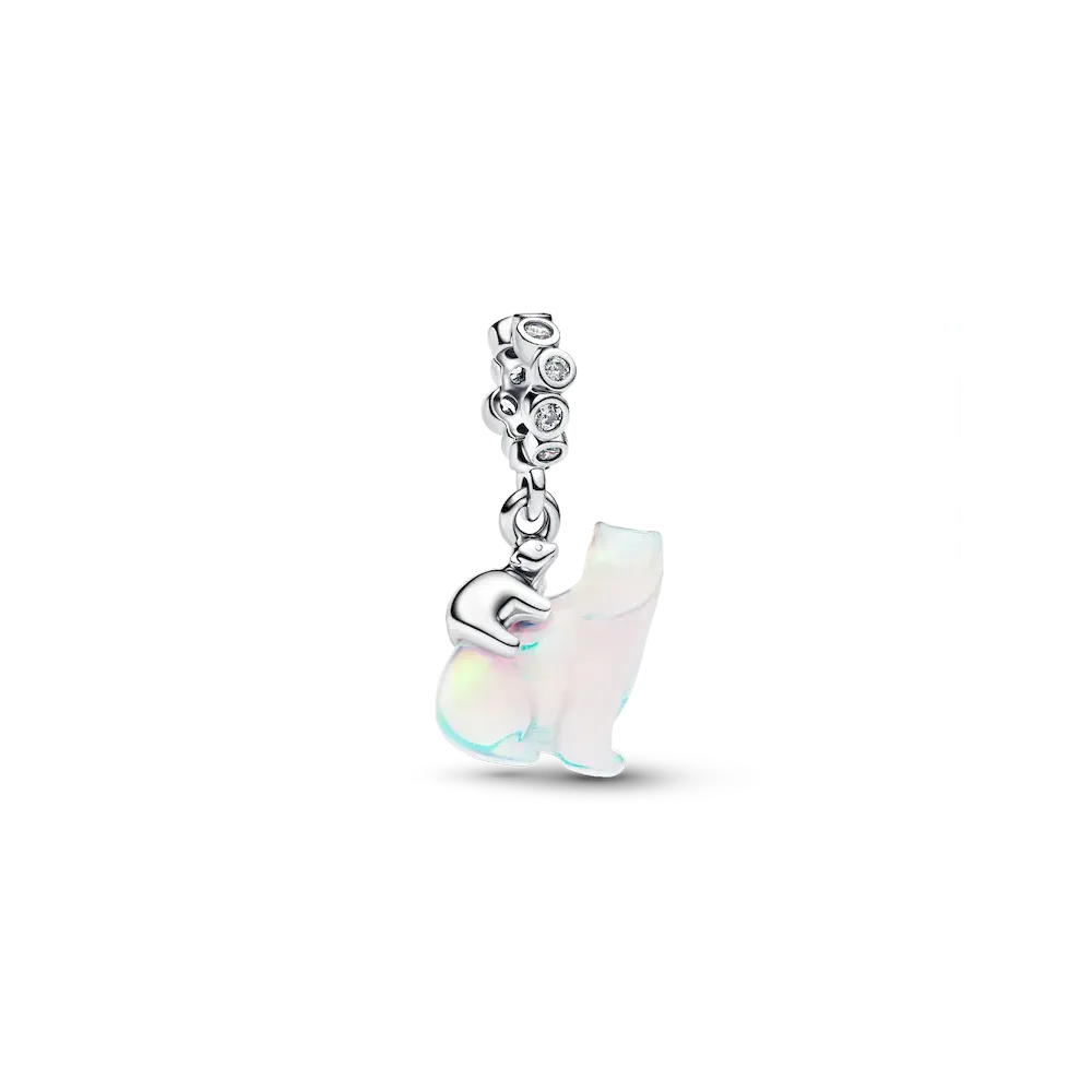 Polar Bear Mother & Cub Dangle Charm
