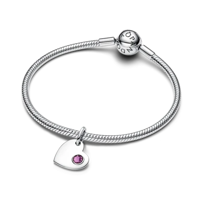 February Birthstone Heart Pendant Necklace - Image 7