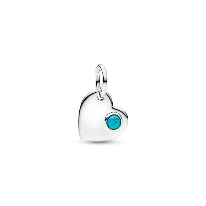 December Birthstone Heart Pendant Necklace - Image 2