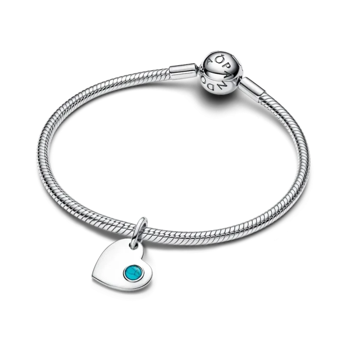 December Birthstone Heart Pendant Necklace - Image 7