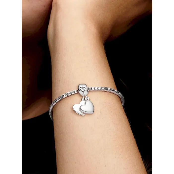 Mother & Son Heart Split Dangle Charm - Image 2