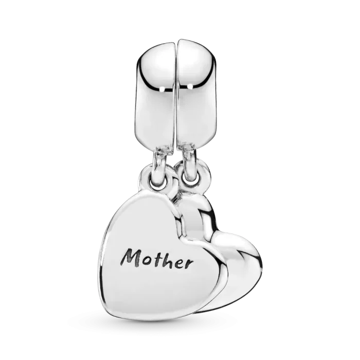 Mother & Son Heart Split Dangle Charm - Image 5