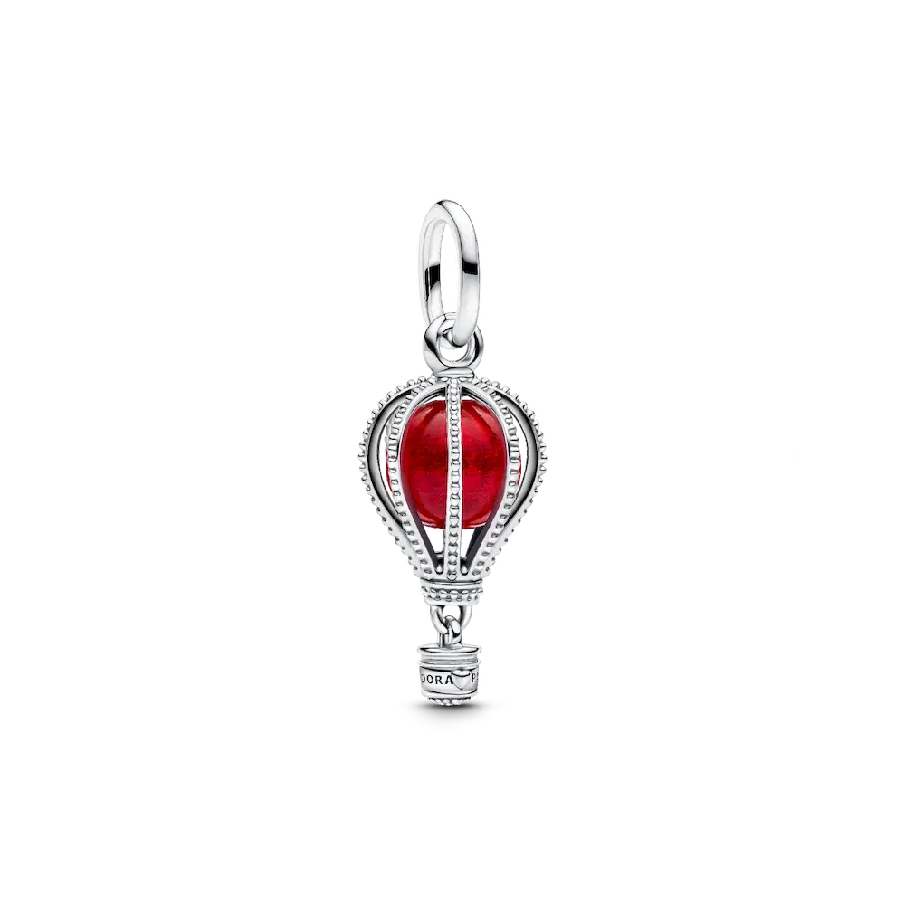 Hot Air Balloon Murano Glass Dangle Charm
