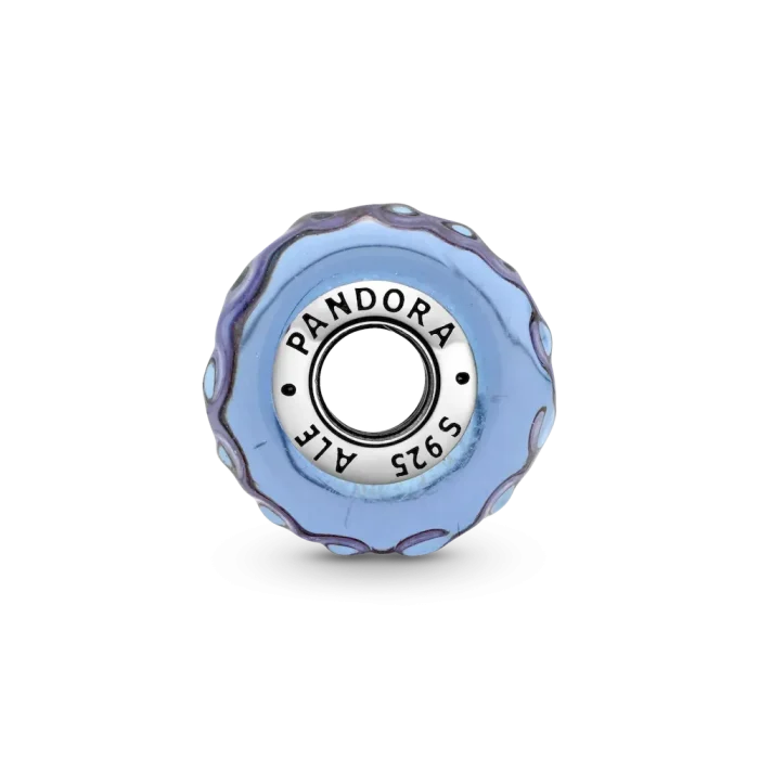 Wavy Lavender Murano Glass Charm - Image 6