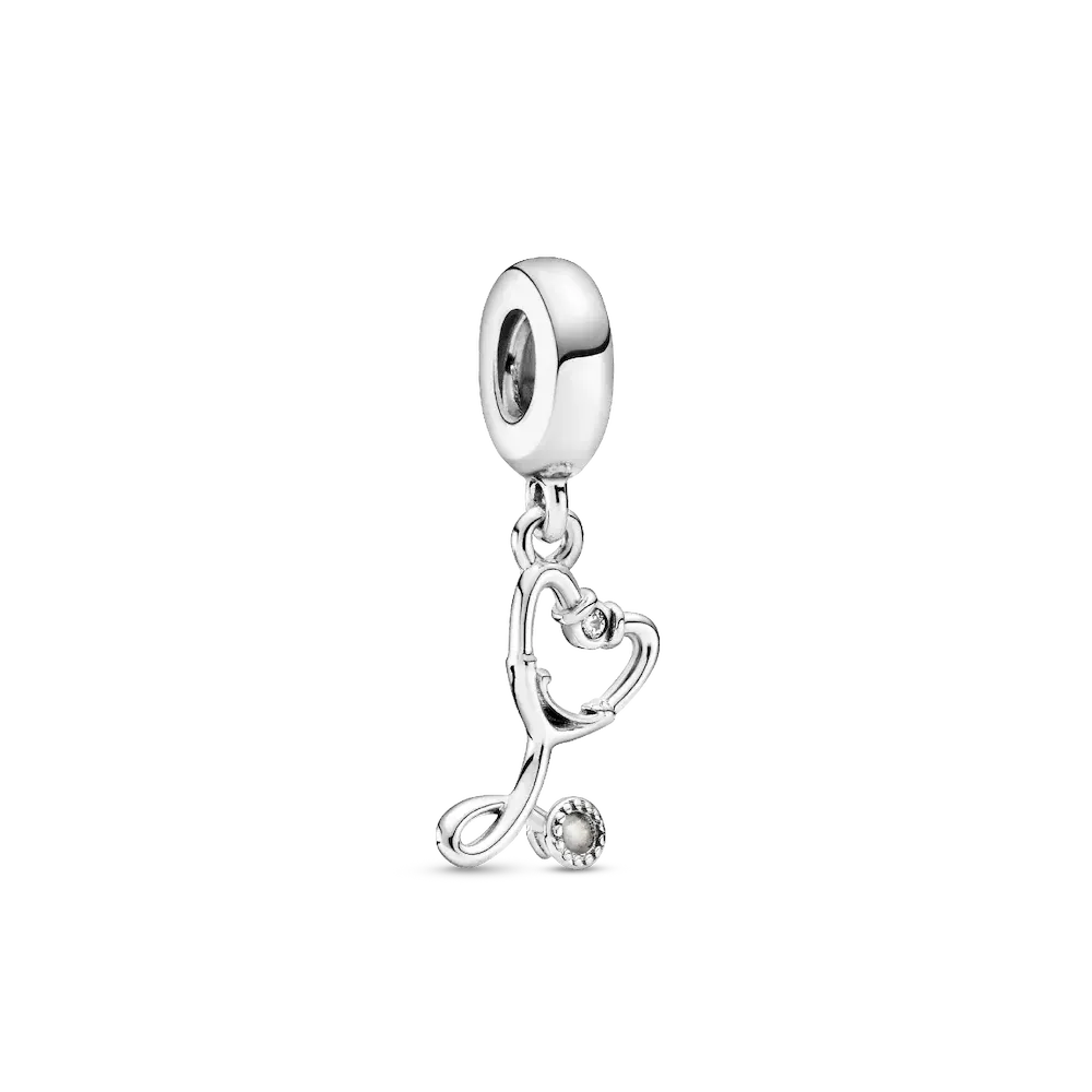 Stethoscope Heart Dangle Charm