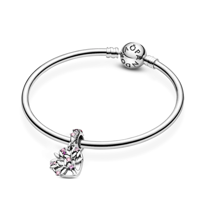 Pink Heart Family Tree Dangle Charm - Image 8