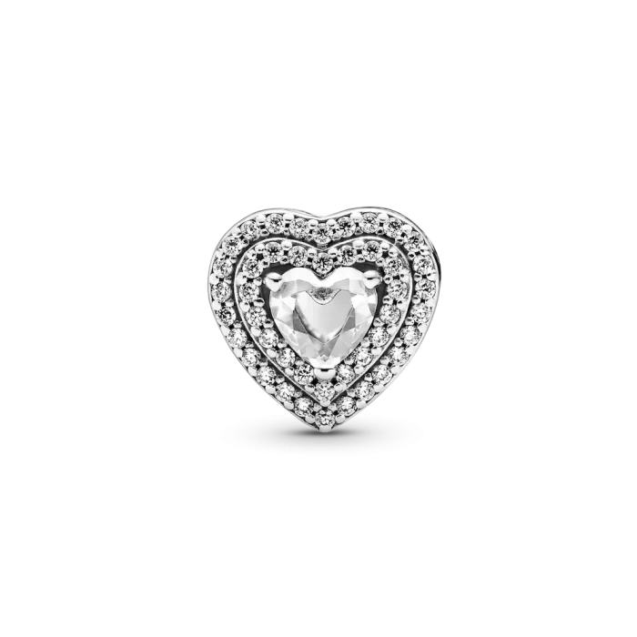 Sparkling Leveled Hearts Charm - Image 3