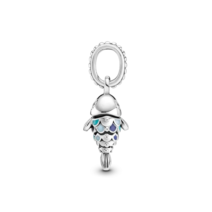 Blue Scaled Fish Dangle Charm - Image 7