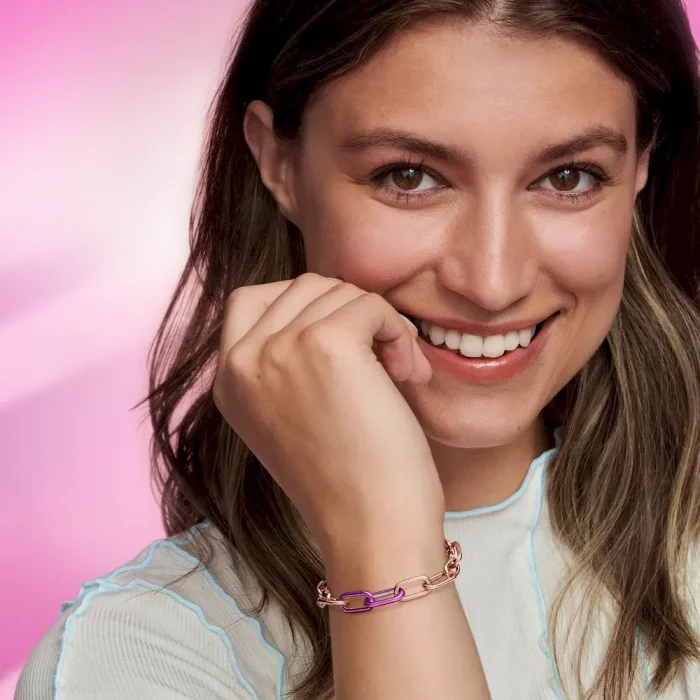 FINAL SALE - Pandora ME Styling Shocking Purple Double Link - Image 3