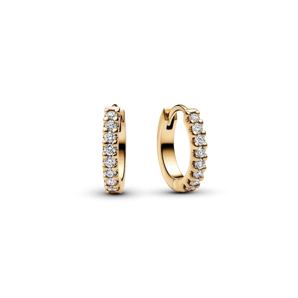 Pandora Era Lab-grown Diamond Hoop Earrings 14K Gold