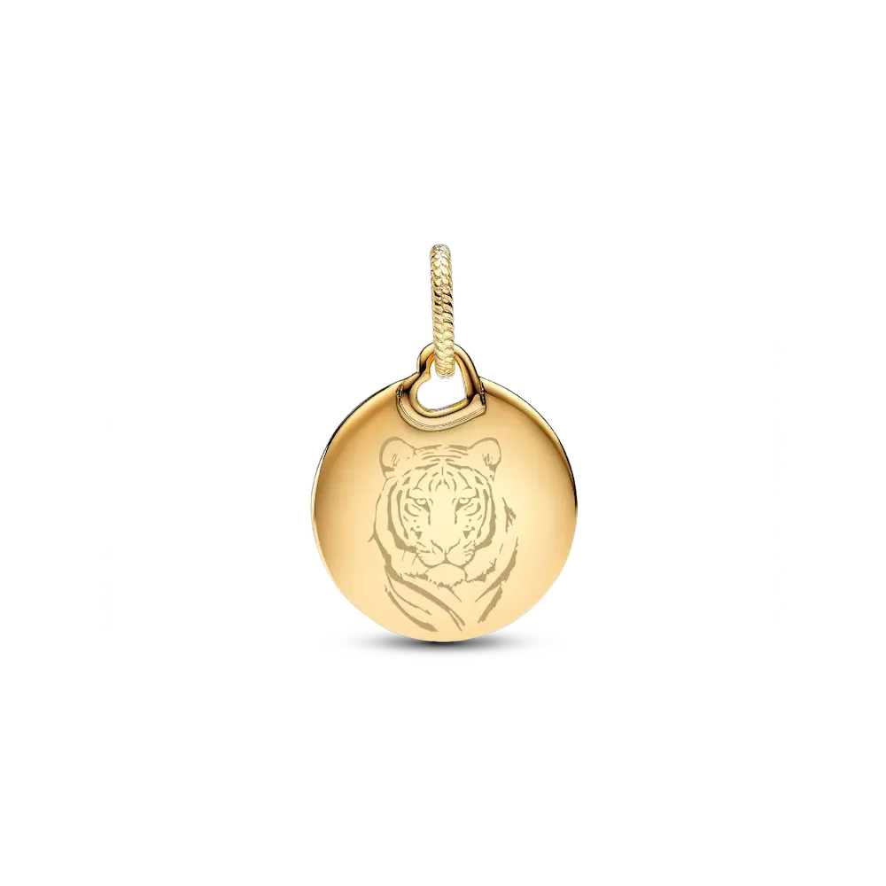 Tyla Signature Tyger Round Tag Dangle Charm