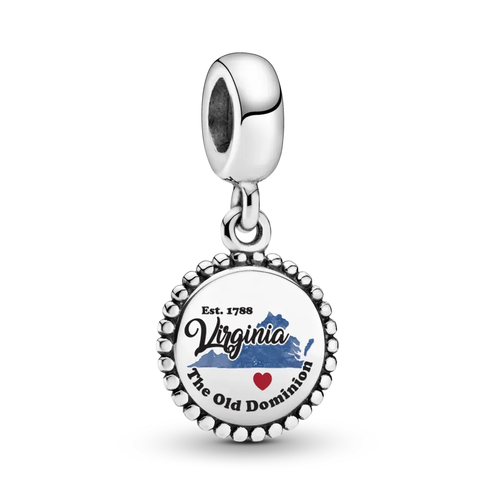 Virginia Map Dangle Charm