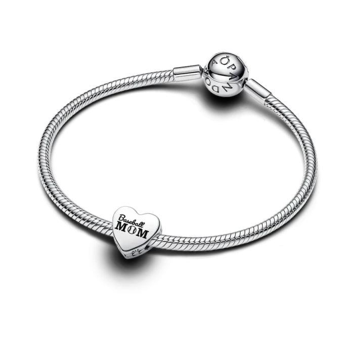 Baseball Mom Heart Charm - Image 2
