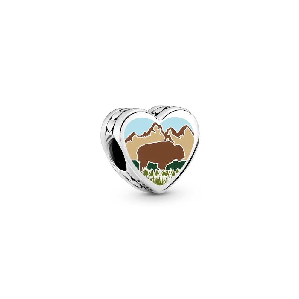 North Dakota Heart Charm