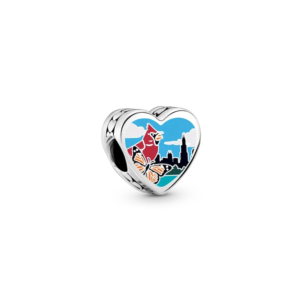 Illinois Heart Charm