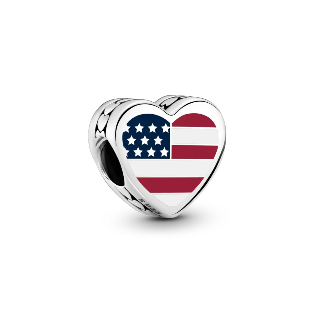 USA Heart Charm