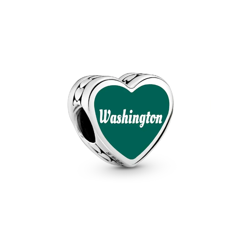 Washington State Scene Heart Charm
