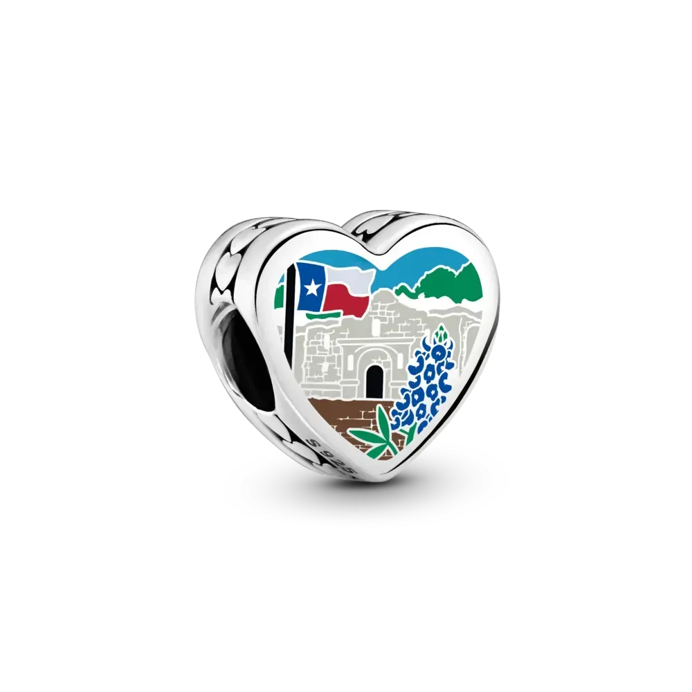 Texas Blue Bonnet Flag Charm