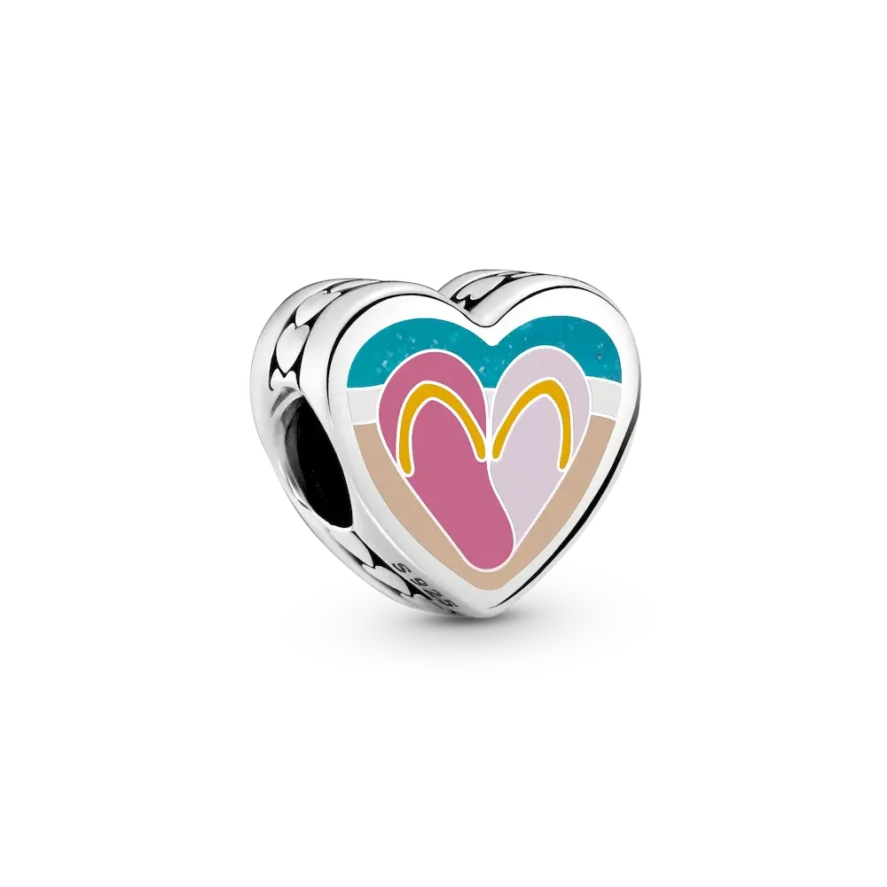 Beach Sandal Heart Charm