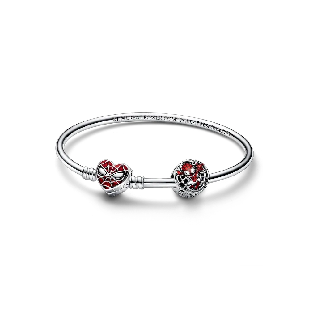 Marvel Spider Man Charm and Bangle Set