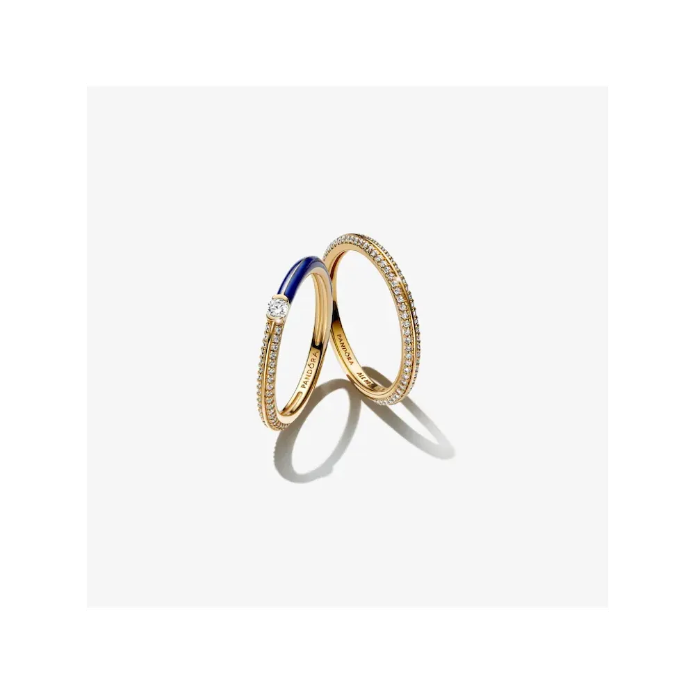 Pandora ME Blue Dual Ring Set