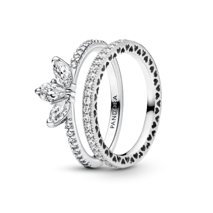 Tear-shaped Tiara Ring Set - Image 2