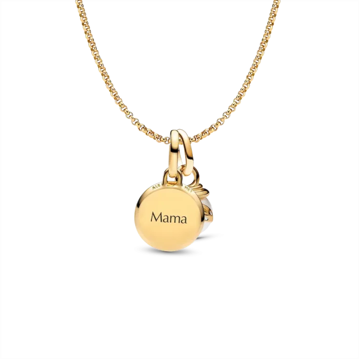 Green Engravable Mini Medallion Charm Necklace Set - Image 5