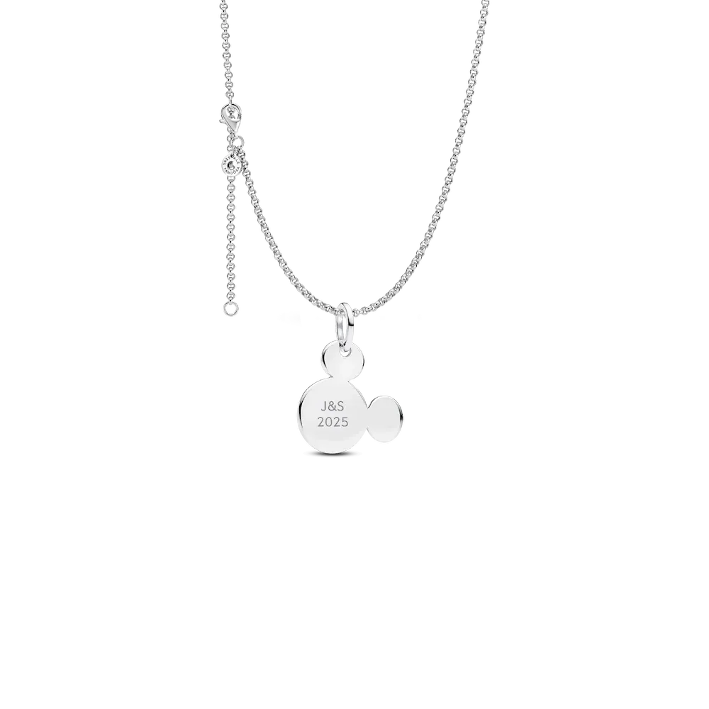 Engravable Mickey Mouse Necklace Set