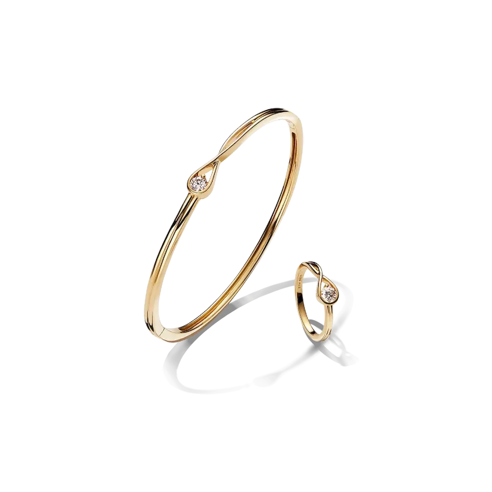NAMPSDXP09.webp Pandora Infinite Lab-grown Diamond Bracelet and Ring Set 0.50 carat tw 14k Gold - Image 1