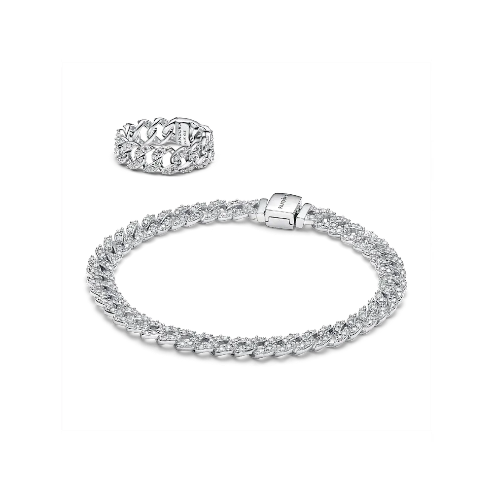 Timeless Pave Cuban Jewelry Set