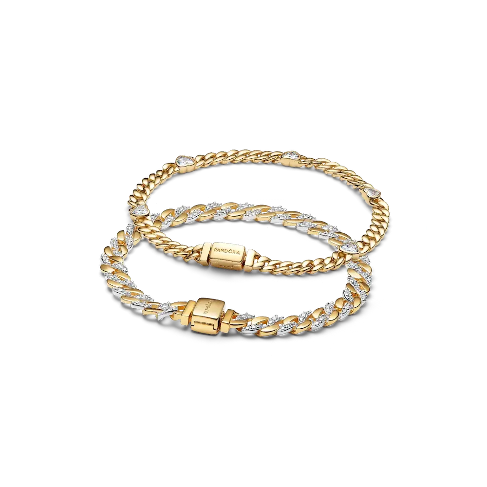 His and Hers Cuban Chain Bracelet Set