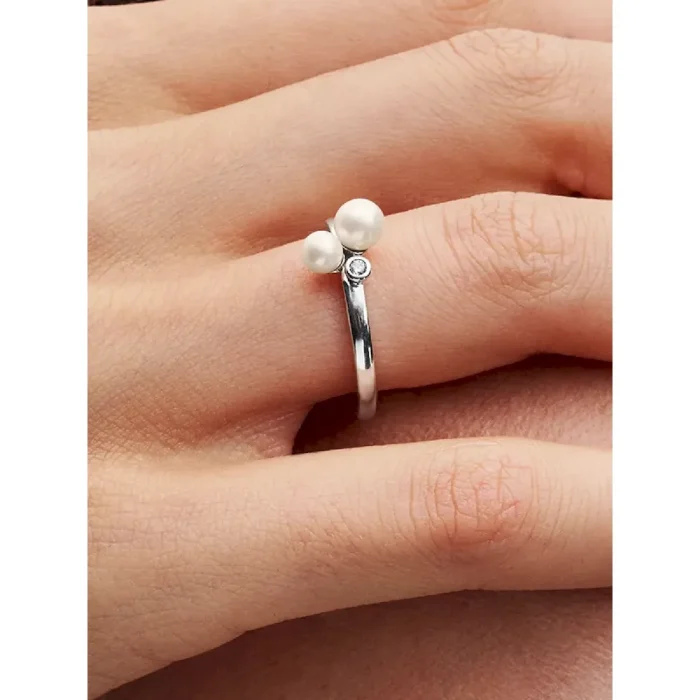 Duo Treated Freshwater Cultured Pearls Ring - Image 2