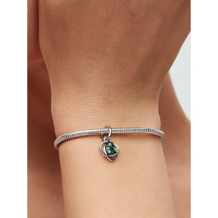 Green Eternity Circle Dangle Charm - Image 2