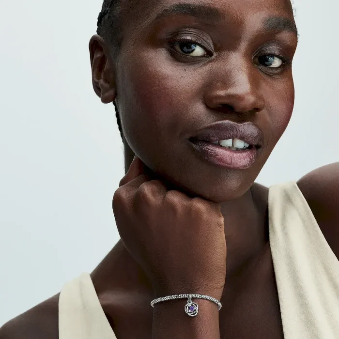 Purple Eternity Circle Dangle Charm - Image 3