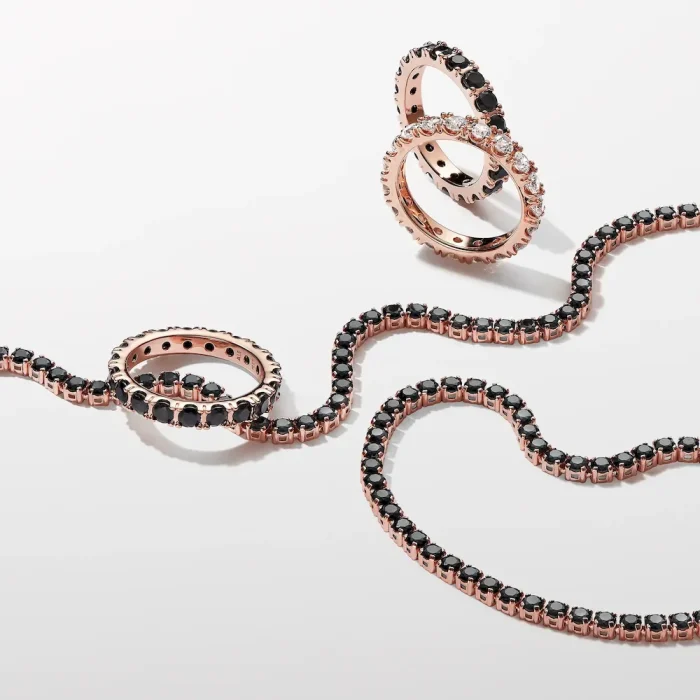 Black Sparkling Tennis Bracelet - Image 5