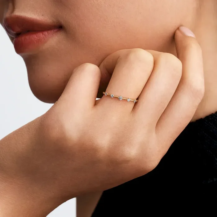 Lab-Grown Diamond Station Earring and Ring Set - Image 5