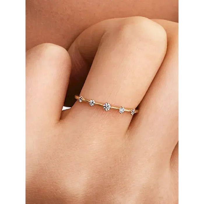 Lab-Grown Diamond Station Earring and Ring Set - Image 4