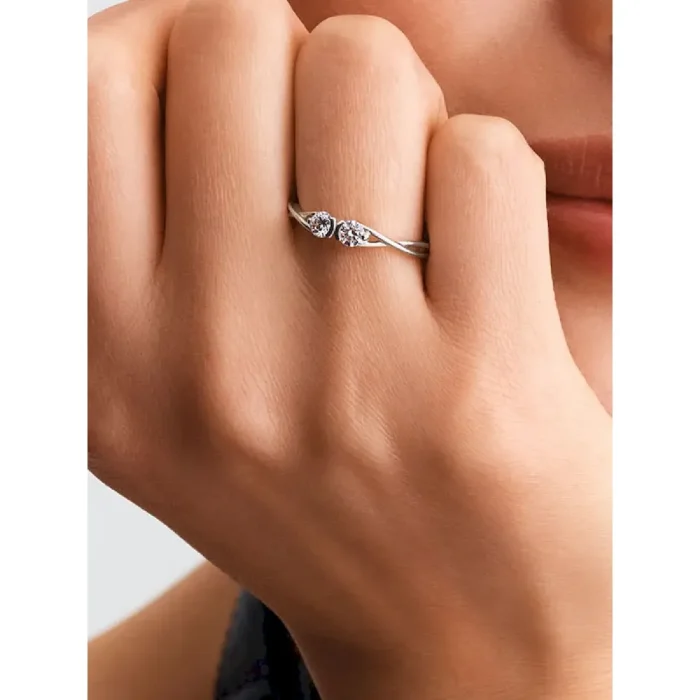 Pandora Infinite Sterling Silver Double-Facing Lab-grown Diamond Ring - Image 4
