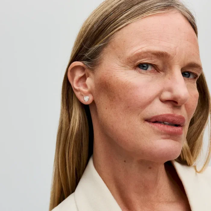 White Rose in Bloom Stud Earrings - Image 3