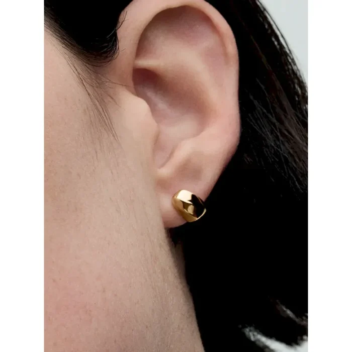 Organically Shaped Stud Earrings - Image 2