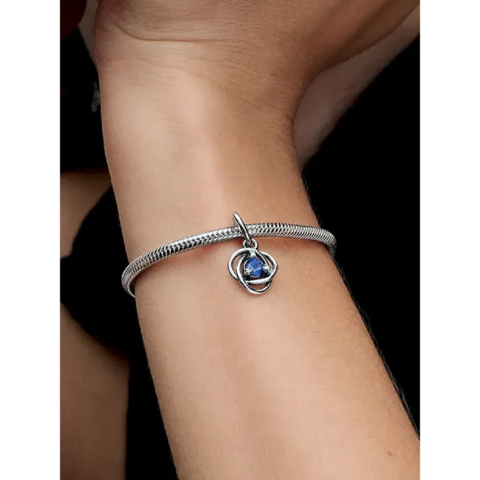 Blue Eternity Circle Dangle Charm - Image 2