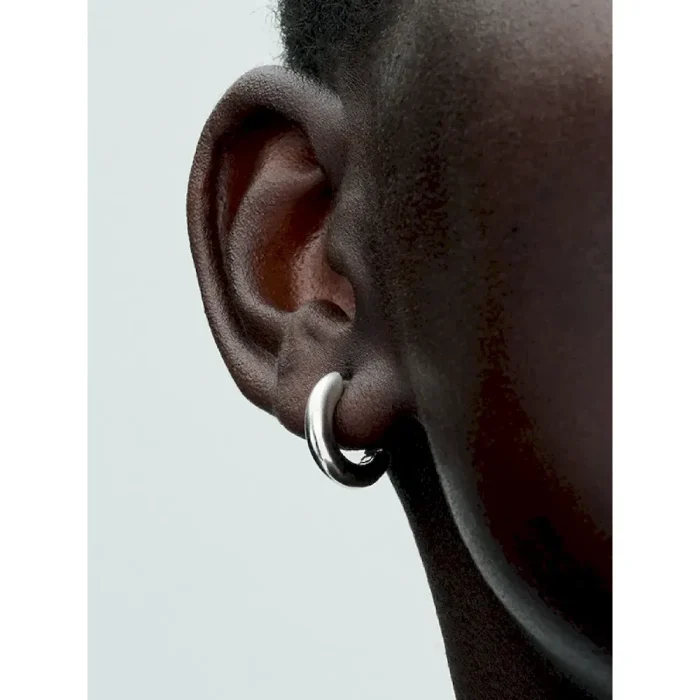 Round Hoop Earrings - Image 2