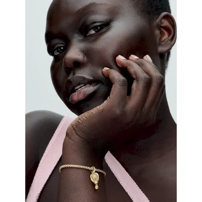 Sparkling Clear Hot Air Balloon Dangle Charm - Image 3